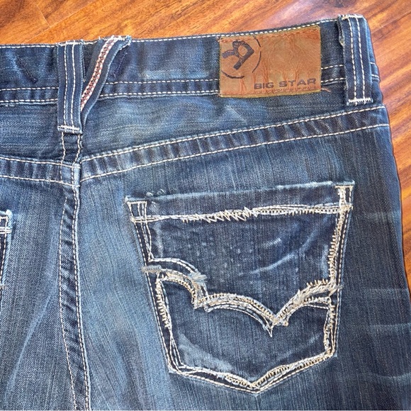 NWOT Big Star Pioneer Boot Cut Jeans 36x32 Distressed - Picture 6 of 9